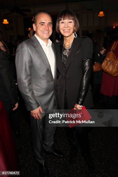 Jean-Georges Vongerichten and Maguy Le Coze attend MICHELIN Dining Guide NYC 2011 Launch Event at The Wooly on October 6, 2010 in New York.