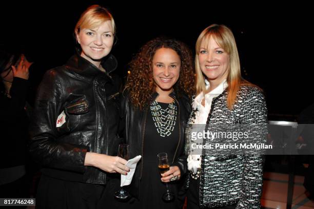 Lesley Mckenzie, Sari Tuschman and Maria Bell attend CHANEL Fine Jewelry hosts cocktails in honor of Moca's Annual Gala at CHANEL on October 26th,...