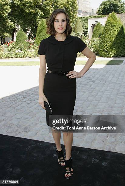 Liv Tyler attends the Dior '09 Spring Summer Haute Couture fashion show at the Rodin Museum on June 30, 2008 in Paris, France.