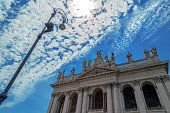 View of the Archbasilica of St. John Lateran in Rome, Italy