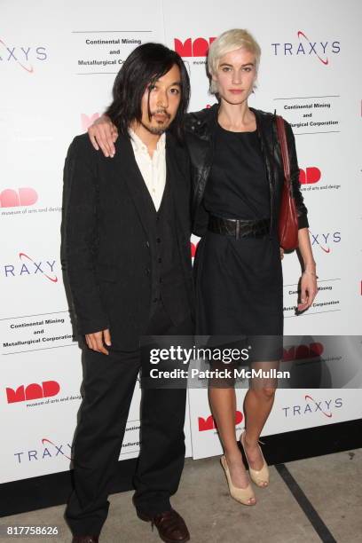 Kenzo MMinami and Delfine Bafort attend 2010 Mad Metalball at Museum of Art and Design on October 18, 2010 in New York.