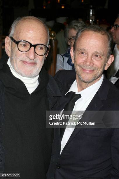 Larry Kramer and Joel Grey attend The 25th Anniversary Benefit Stages Reading of "THE NORMAL HEART" at Walter Kerr Theatre on October 18, 2010 in New...
