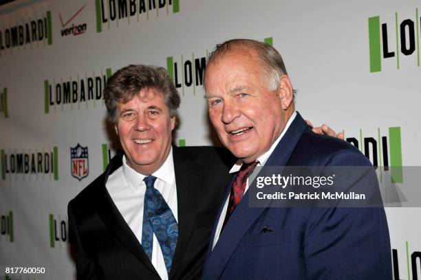 David Maraniss and Jerry Kramer attend LOMBARDI Opening Night at The Circle in the Square Theatre on October 21, 2010 in New York City.