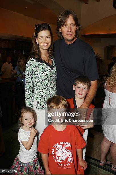Kevin Sorbo with wife Sam Jenkins and kids Octavia Flynn, Shane Haaken Sorbo and Braedon Cooper Sorbo at the world premiere 3D screening of 'Journey...