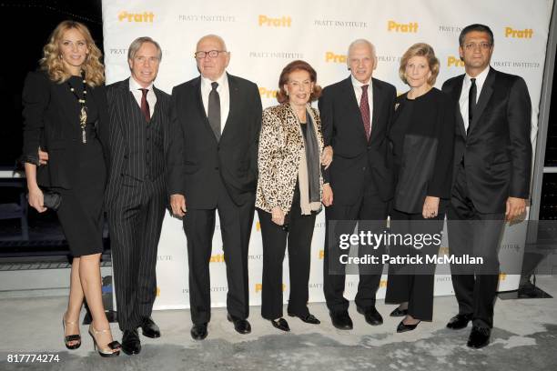 Dee Hilfiger, Tommy Hilfiger, Ellsworth Kelly, Emily Fisher Landau, Dr. Thomas F. Schutte, Agnes Gund and Emanuel Chirico attend LEGENDS 2010: A...