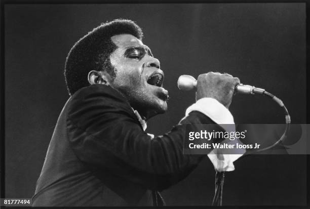 James Brown performs at Madison Square Garden circa 1960's in New York City, New York.