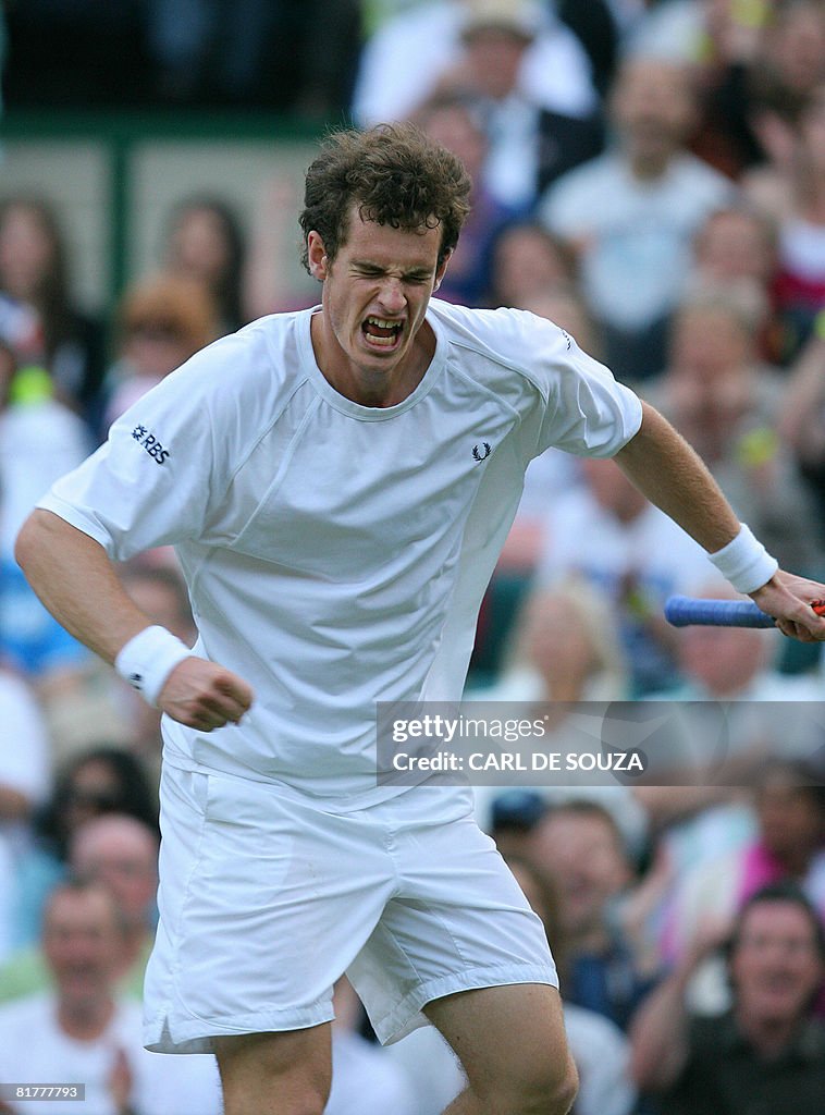 Britain's Andy Murray plays against Rich