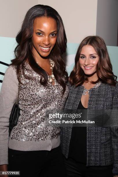 Quiana Grant and Olivia Palermo attend Ann Taylor Spring 2011 Preview Party at Gramercy Park Rooftop on October 20, 2010 in New York.