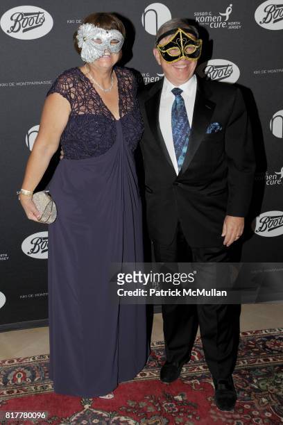 Irene Kra and Mark Kra attend VIP MASKED BALL for Susan G. Komen, Headlined by Sir Richard Branson, Katie Couric, Cornelia Guest, HM Queen Noor, and...
