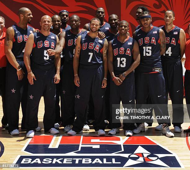 Players from the US Olympic basketball team Carlos Boozer, Jason Kidd, Michael Redd, LeBron James, Dwyane Wade, Deron Willimas, Dwight Howard, Kobe...