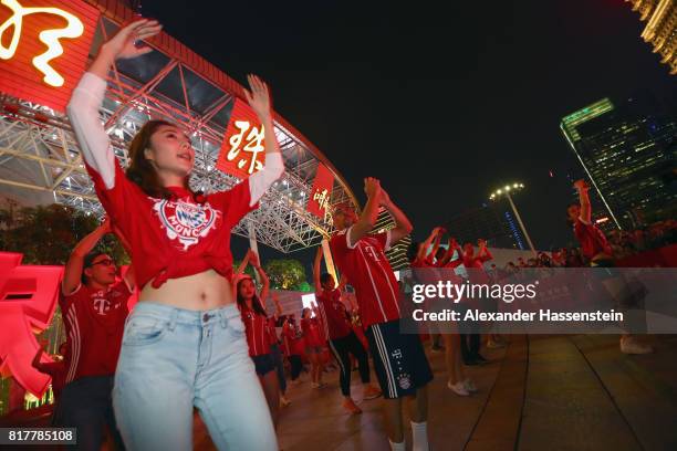 General view as FC Bayern Muenchen visiting the Oriental Pearl Tower during the Audi Summer Tour 2017 on July 18, 2017 in Shanghai, China.