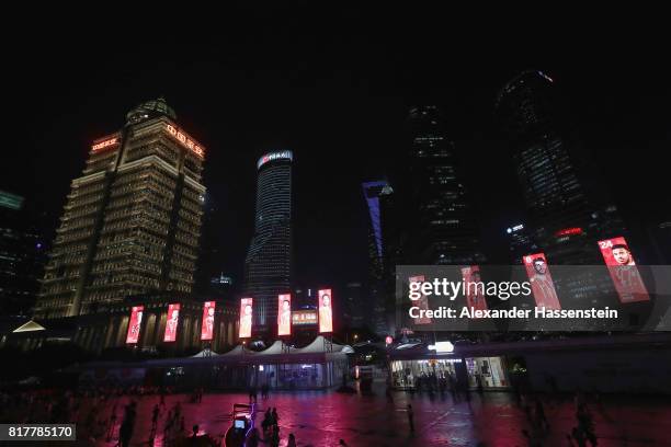 General view of Oriental Pearl Tower during the Audi Summer Tour 2017 on July 18, 2017 in Shanghai, China.