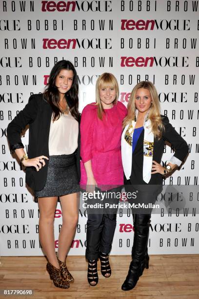 Alexis Shea, Amy Astley and Alden Haviland attend AMY ASTLEY and TEEN VOGUE's "Fashion at Work" featuring BOBBI BROWN and JENNA LYONS at Hudson and...