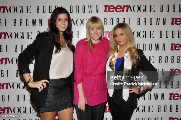 Alexis Shea, Amy Astley and Alden Haviland attend AMY ASTLEY and TEEN VOGUE's "Fashion at Work" featuring BOBBI BROWN and JENNA LYONS at Hudson and...