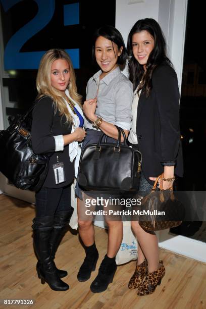 Alden Haviland, Eva Chen and Alexis Shea attend AMY ASTLEY and TEEN VOGUE's "Fashion at Work" featuring BOBBI BROWN and JENNA LYONS at Hudson and...