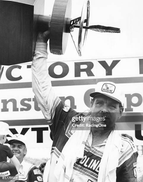 Buddy Baker outlasted Terry Labonte to win the 1983 Firecracker 400 at Daytona. Labonte ran out of fuel on the white flag lap while leading, handing...