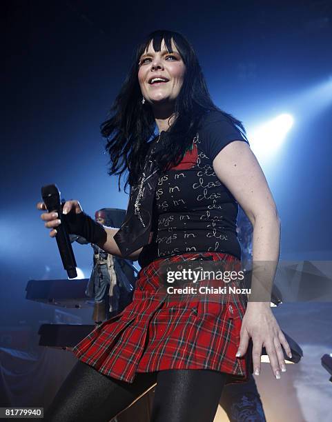 Musician Anette Olzon of Nightwish performs on stage during the Nightwish Concert March 26, 2008 at Astoria in London, England