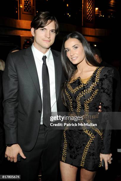 Ashton Kutcher, Demi Moore attend the GQ Gentlemen's Ball at Edison Ballroom on October 27, 2010 in New York City.