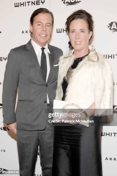 Andy Spade and Kate Spade attend WHITNEY MUSEUM of American Art 2010 WHITNEY Gala at The Whitney Museum on October 26, 2010 in New York City.