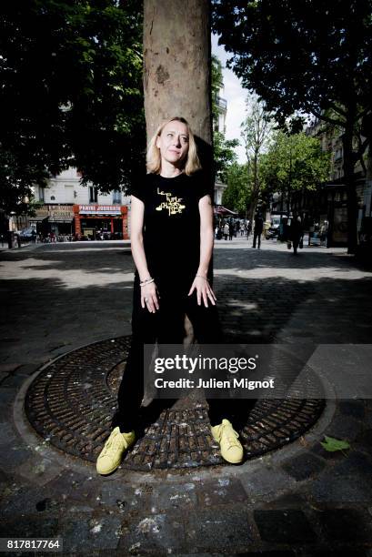 French writer and filmmaker Virginie Despentes is photographed for Grazia France Magazine, on May 26, 2015 in Paris, France.