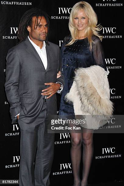 Christian Karembeu and Adriana Karembeu attend the Zinedine Zidane Limited Edition IWC Watch Launch Party at the Palais de Chaillot on June 16, 2008...