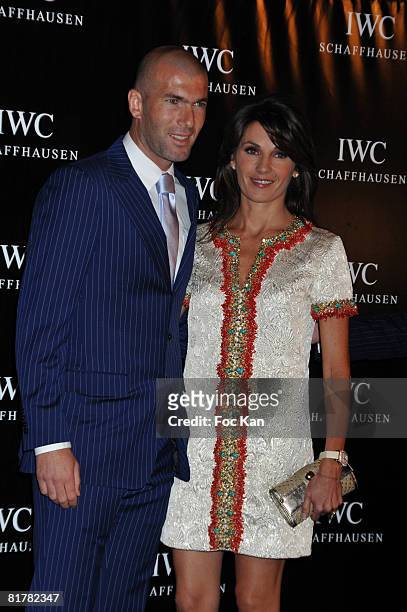 Zinedine Zidane and His Wife Veronique attend the Zinedine Zidane Limited Edition IWC Watch Launch Party at the Palais de Chaillot on June 16, 2008...