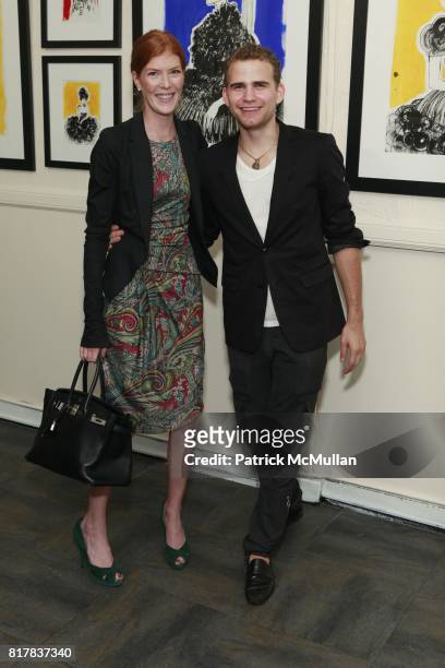 Annabel Vartanian and Zev Eisenberg attend DAVID FOOTE'S MADONNA CHILD Opening at St. John's Lutheran Church on October 27, 2010 in New York City.