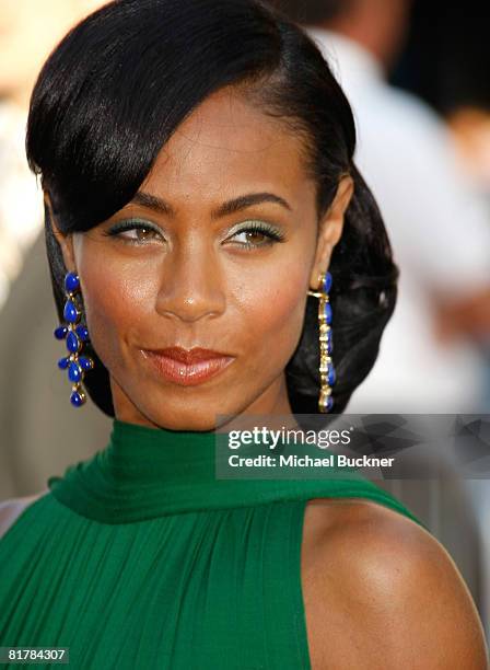 Actress Jada Pinkett Smith arrives to the Premiere of Sony Pictures' 'Hancock" at Grauman's Chinese Theatre on June 30, 2008 in Hollywood, California.