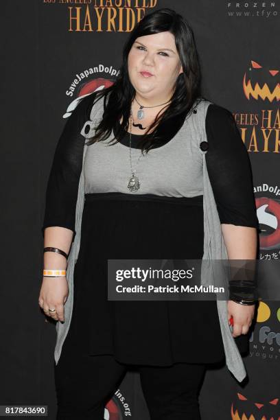 Ashley Fink attends 2nd Annual Los Angeles Haunted Hayride at Griffith Park's Old Zoo on October 10, 2010 in Los Angeles, CA.