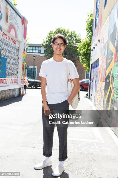 College student in alley