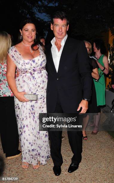 Pierce Brosnan and wife Kelly Shaye Smith attend the 'Mamma Mia!' World Premiere after party on June 30, 2008 in London, England.