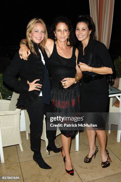 Angela Janklow, Lisa Eisner and Gina Gerson attend Malcolm Gladwell And Lisa & Eric Eisner Dinner in Celebration and Support of Y.E.S. At The Sunset...