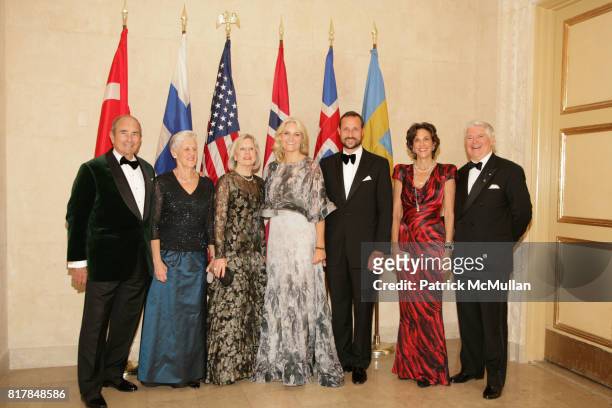 Royal Highness Crown Princess Mette-Marit, Royal Highness Crown Prince Haakon, ? and Ed Gallagher attend The American-Scandinavian Foundation Gala...