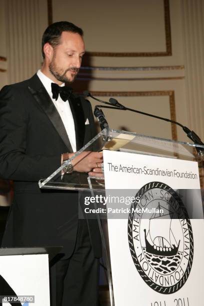 Royal Highness Crown Prince Haakon attends The American-Scandinavian Foundation Gala Dinner Dance at The Plaza Hotel on October 29, 2010 in New York...