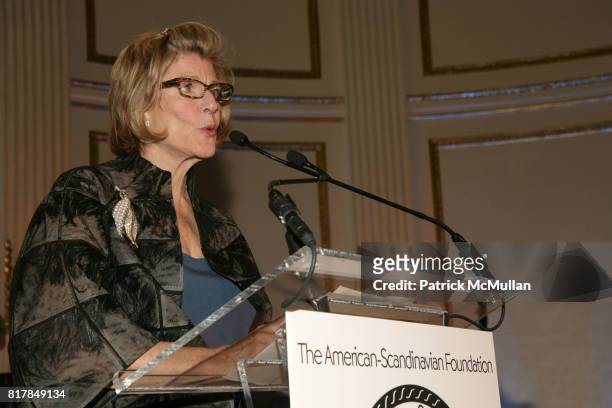 Agnes Gund attends The American-Scandinavian Foundation Gala Dinner Dance at The Plaza Hotel on October 29, 2010 in New York City.
