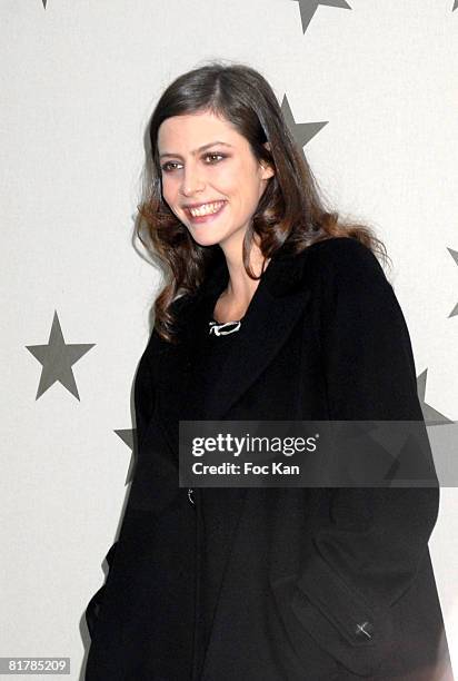 Anna Mouglalis attends the Paris Fashion Week - Spring/Summer 2008 - Ready to Wear - Chanel - Photocall and Front Row Grand Palais on October 5,2007...