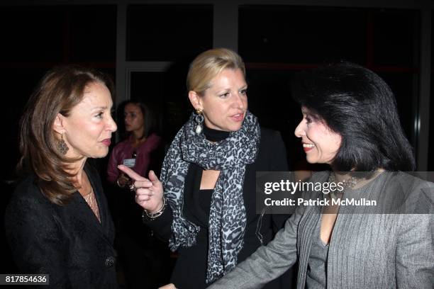 Robin Marino, Mindy Grossman and Dr. Joyce Brown attend FIT EXECUTIVE WOMEN IN FASHION Host an Evening with MARTHA STEWART at John E. Reeves Great...