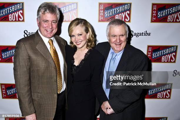 David Thompson, Susan Stroman and John Kander attend OPENING NIGHT FOR THE SCOTTSBORO BOYS at Lyceum Theatre on October 31, 2010 in New York City.
