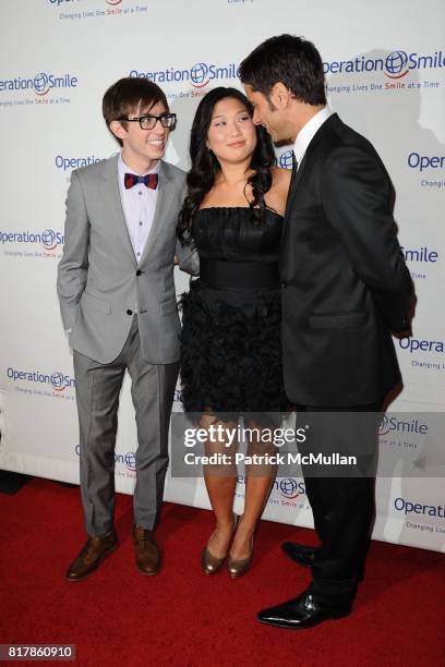 Kevin McHale, Jenna Ushkowitz and John Stamos attend 9th Annual Operation Smile Gala at Beverly Hills Hilton on September 24, 2010 in Beverly Hills,...