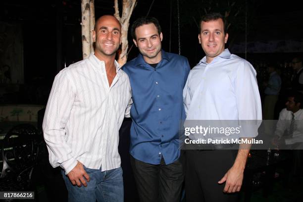 Matt Cuocci, Jason Hanna and Jim Yale attend INFA Energy Brokers, LLC celebrates the release of BRAD SCHAEFFER's "Hummel's Cross" at Provocateur on...