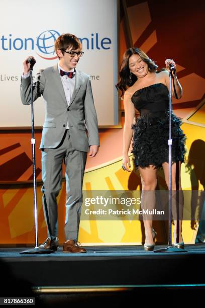 Kevin McHale and Jenna Ushkowitz attend 9th Annual Operation Smile Gala at Beverly Hills Hilton on September 24, 2010 in Beverly Hills, California