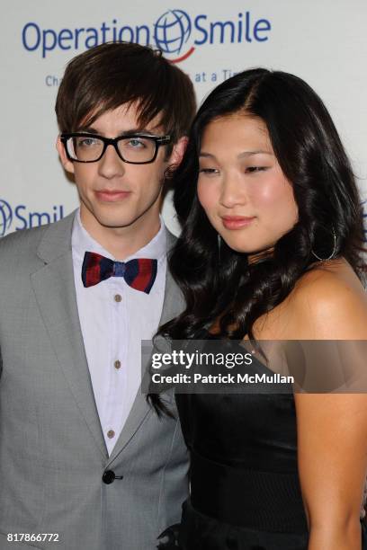 Kevin McHale and Jenna Ushkowitz attend 9th Annual Operation Smile Gala at Beverly Hills Hilton on September 24, 2010 in Beverly Hills, California