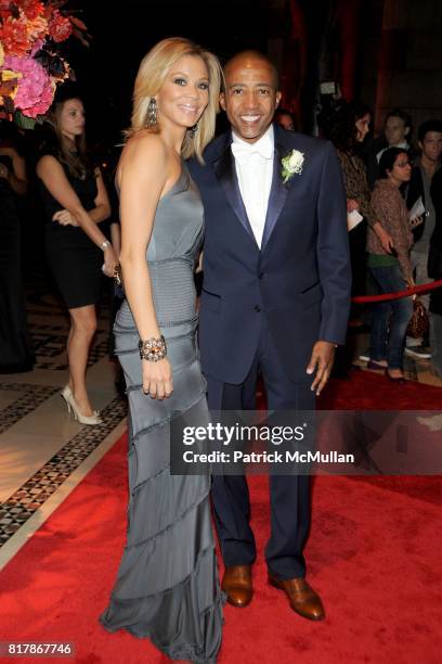 Erika Jones and Kevin Liles attend 2010 New Yorkers For Children Fall Gala presented by CIRCA at Cipriani 42nd on September 21, 2010 in New York City.