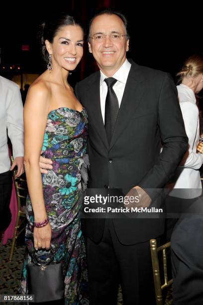 Dayssi Olarte de Kanavos and Paul Kanavos attend 2010 New Yorkers For Children Fall Gala presented by CIRCA at Cipriani 42nd on September 21, 2010 in...