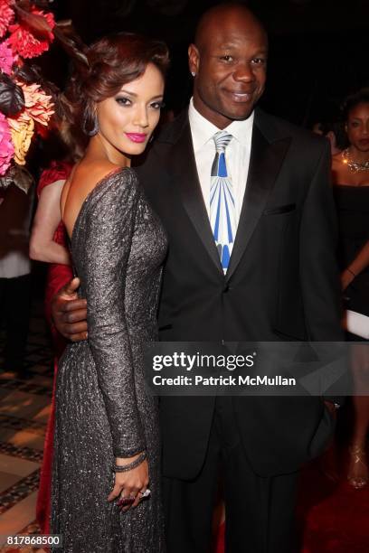 Selita Ebanks and Keith Bulluck attend 2010 New Yorkers For Children Fall Gala presented by CIRCA at Cipriani 42nd on September 21, 2010 in New York...