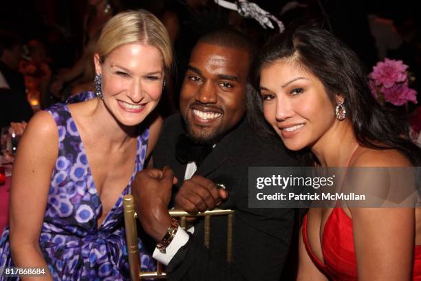 Julie Macklowe, Kanye West and Mimi So attend 2010 New Yorkers For Children Fall Gala presented by CIRCA at Cipriani 42nd on September 21, 2010 in...