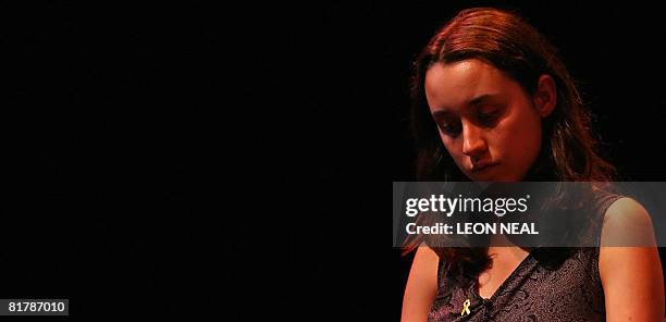 Melanie Delloye-Betancourt, the daughter of Ingrid Betancourt, attends a press conference at the French Institute in London to call for the release...