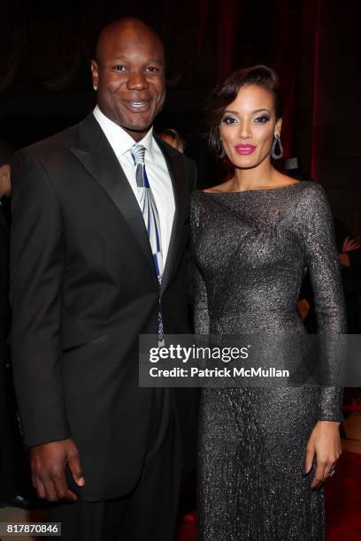 Keith Bulluck and Selita Ebanks attend 2010 New Yorkers For Children Fall Gala presented by CIRCA at Cipriani 42nd on September 21, 2010 in New York...