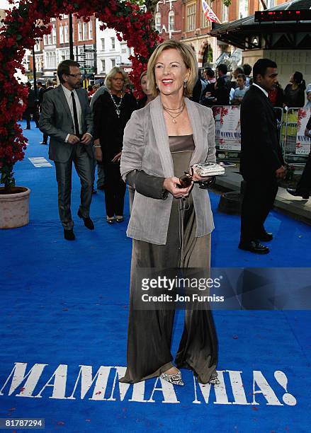 Abba member Frida Reuss attend the Mamma Mia! The Movie world premiere held at the Odeon Leicester Square on June 30, 2008 in London, England.