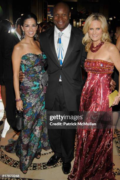 Dayssi Olarte de Kanavos, Keith Bulluck and Debbie Bancroft attend NEW YORKERS FOR CHILDREN 2010 Fall Gala at Cipriani 42 on September 21, 2010 in...
